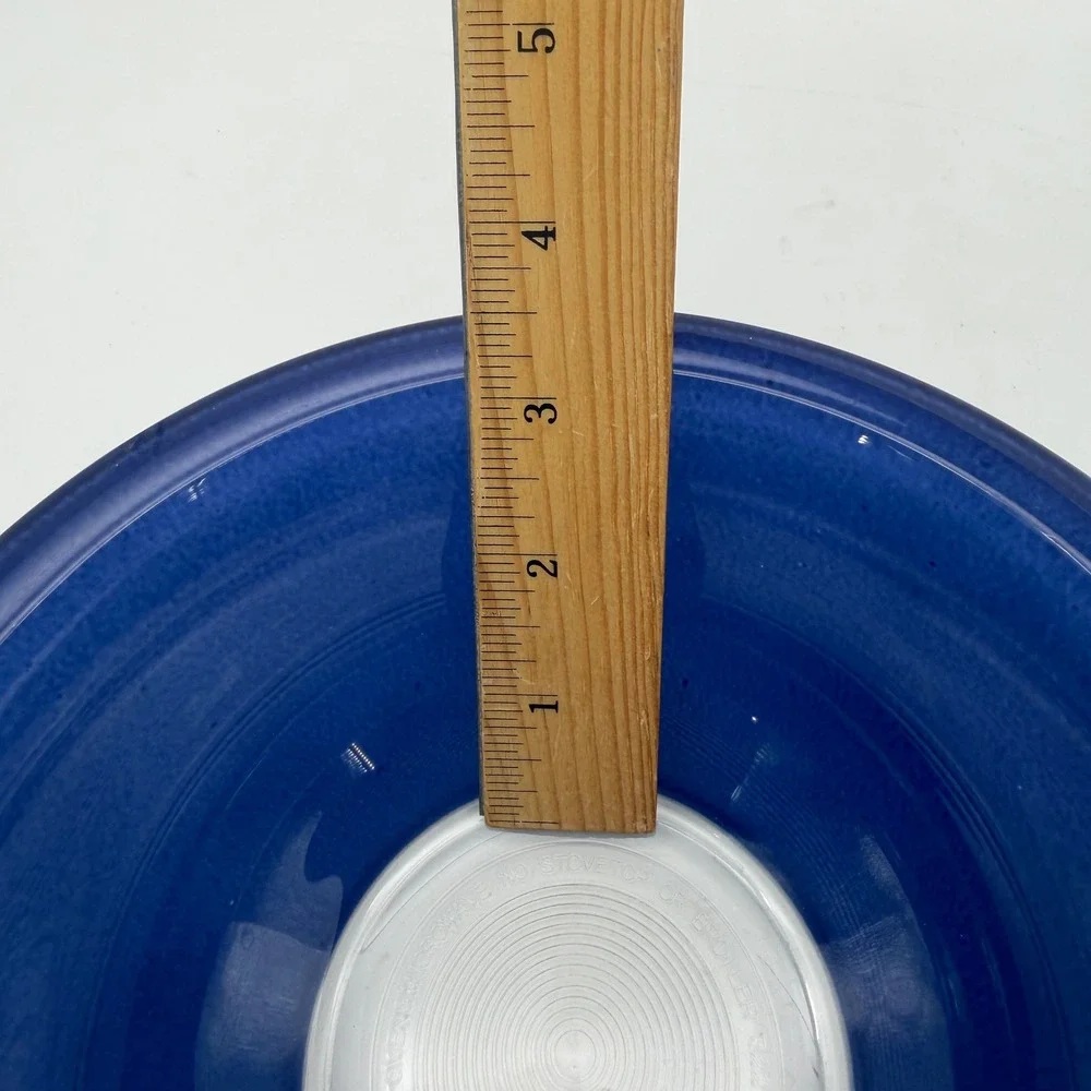 Set of 3 Vintage PYREX Blue Glass Nesting Mixing Bowls Clear Bottoms 322 323 325